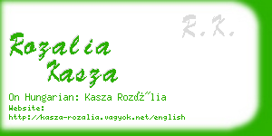 rozalia kasza business card